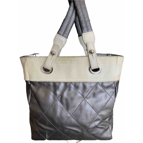 CHANEL Quilted Coated canvas Paris Biarritz Shopping Tote Bag - Picture 7 of 8